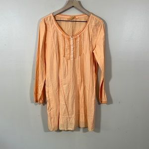 Women’s Mary Ellen size L orange tunic blouse, long sleeve